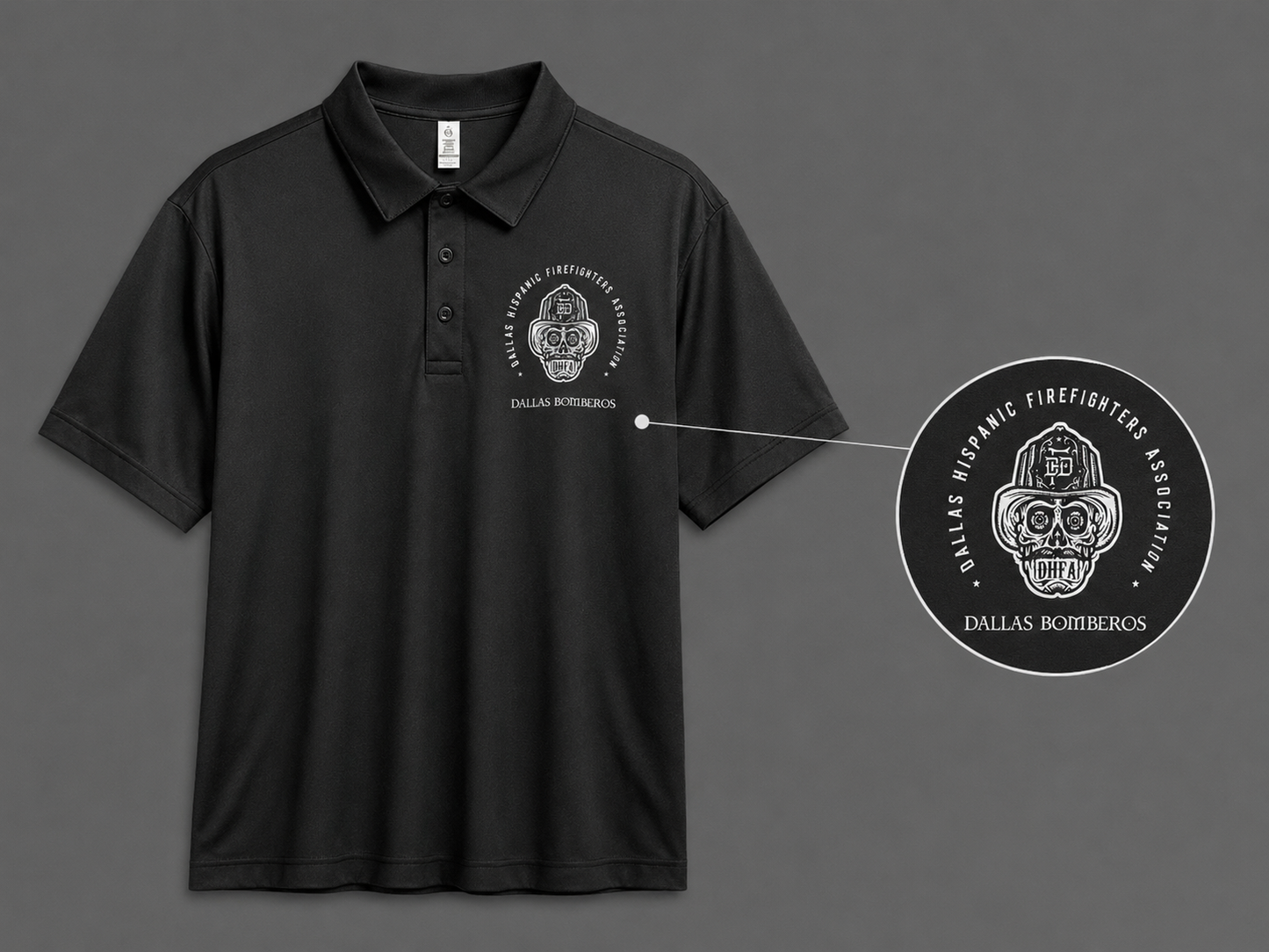 Sugar Skull pocket size Golf Polos
