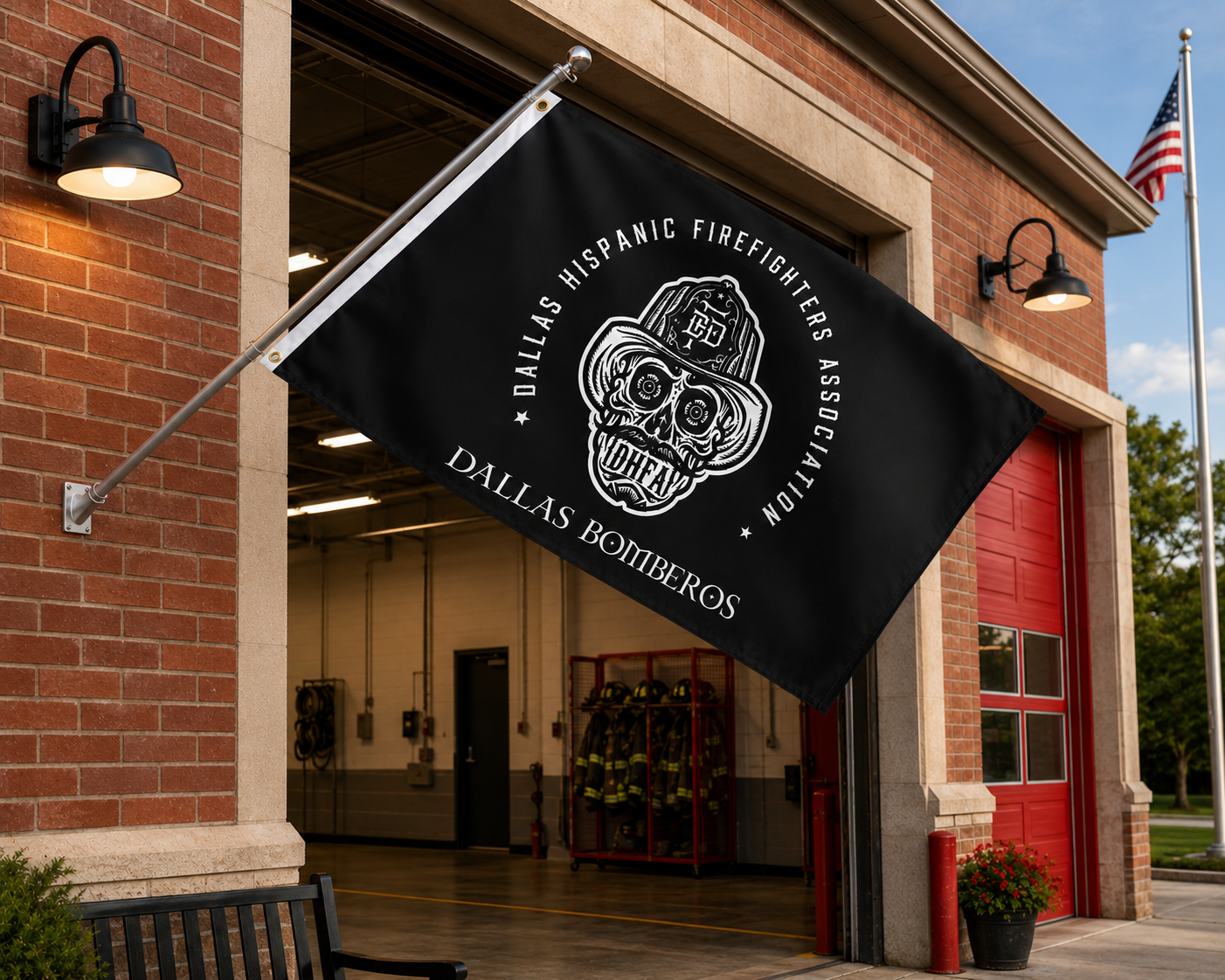 4 x 6 Dallas Bomberos Flag