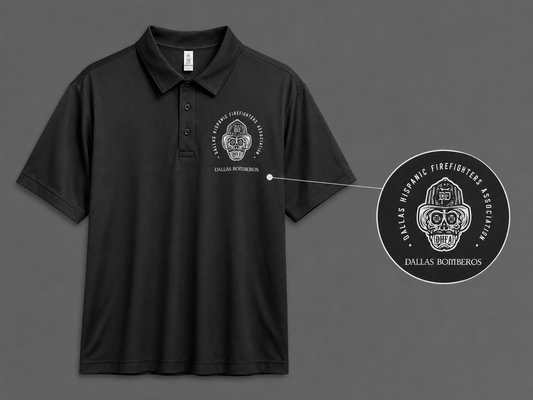 Sugar Skull pocket size Golf Polos
